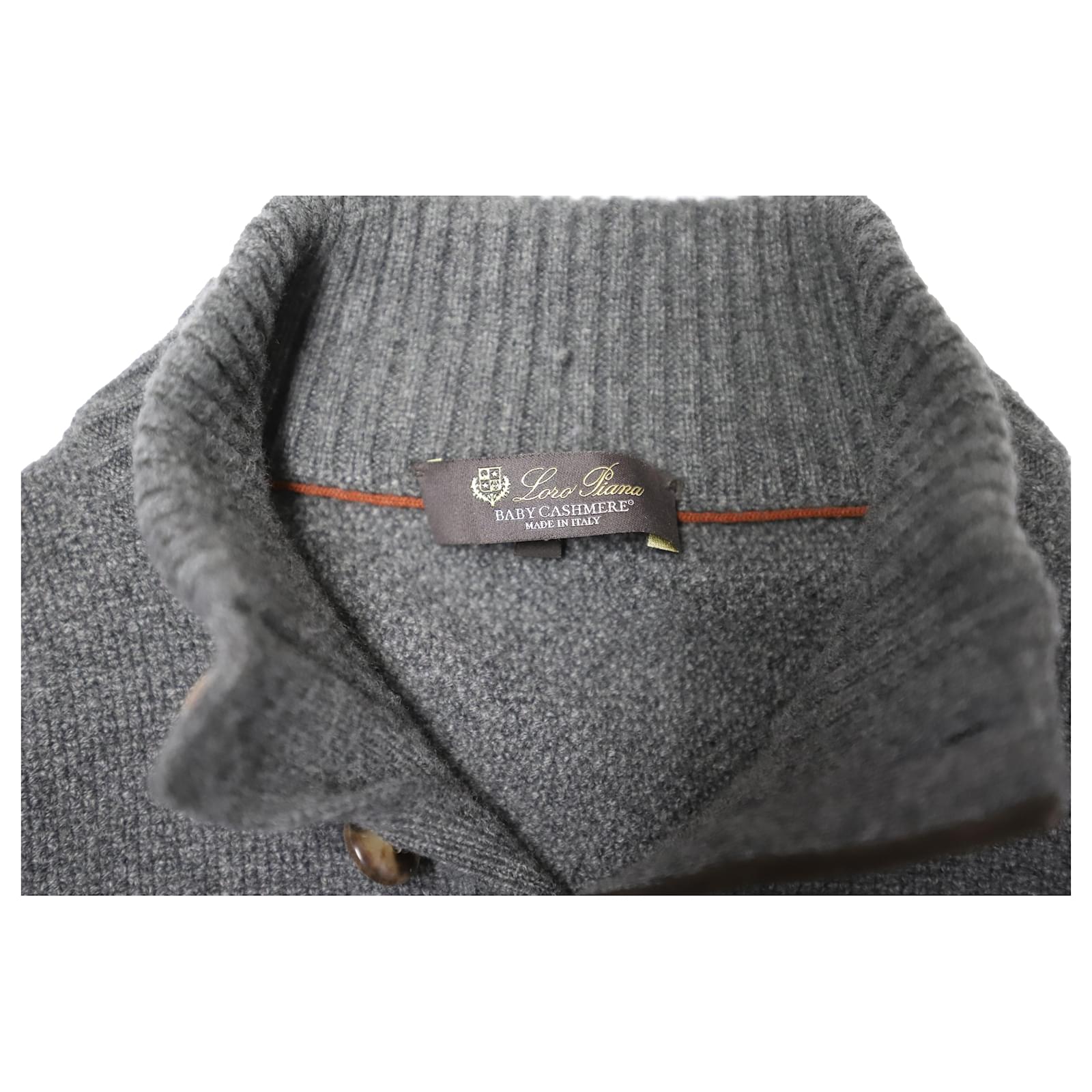 Pull Homme Fat Face Gris Col Boutonné Taille L - Coton - Occasion