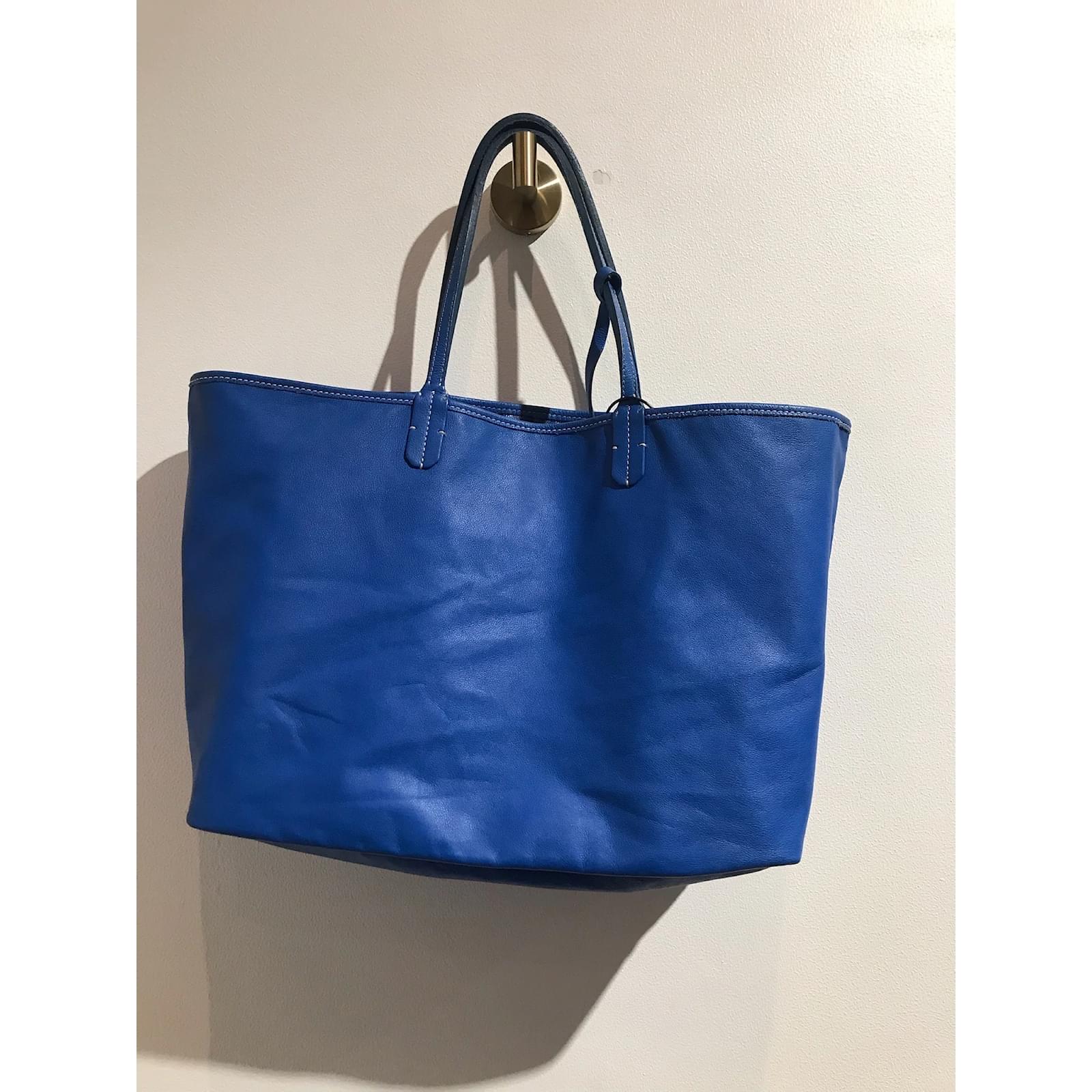 Saint Louis GOYARD Handtaschen T. Stoff Blau Leinwand ref.827437 - Joli  Closet